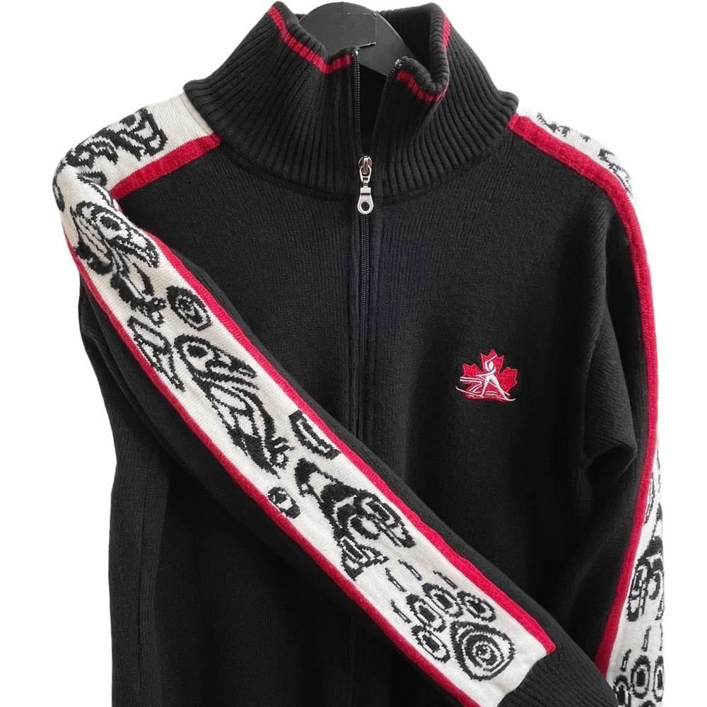 Kootenay Knitting Co Cardigan, Front Zip, Wool Blend, Made in Canada, Sz Large - Picture 4 of 11
